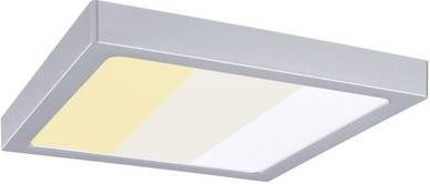 Paulmann Abia 71303 LED-Panel mit Bewegungsmelder und Dämmerungssensor, 14W, Warmweiß, Chrom matt, quadratisch, B/T/H: 30,0 x 30,0 x 2,0 cm - Bild 1