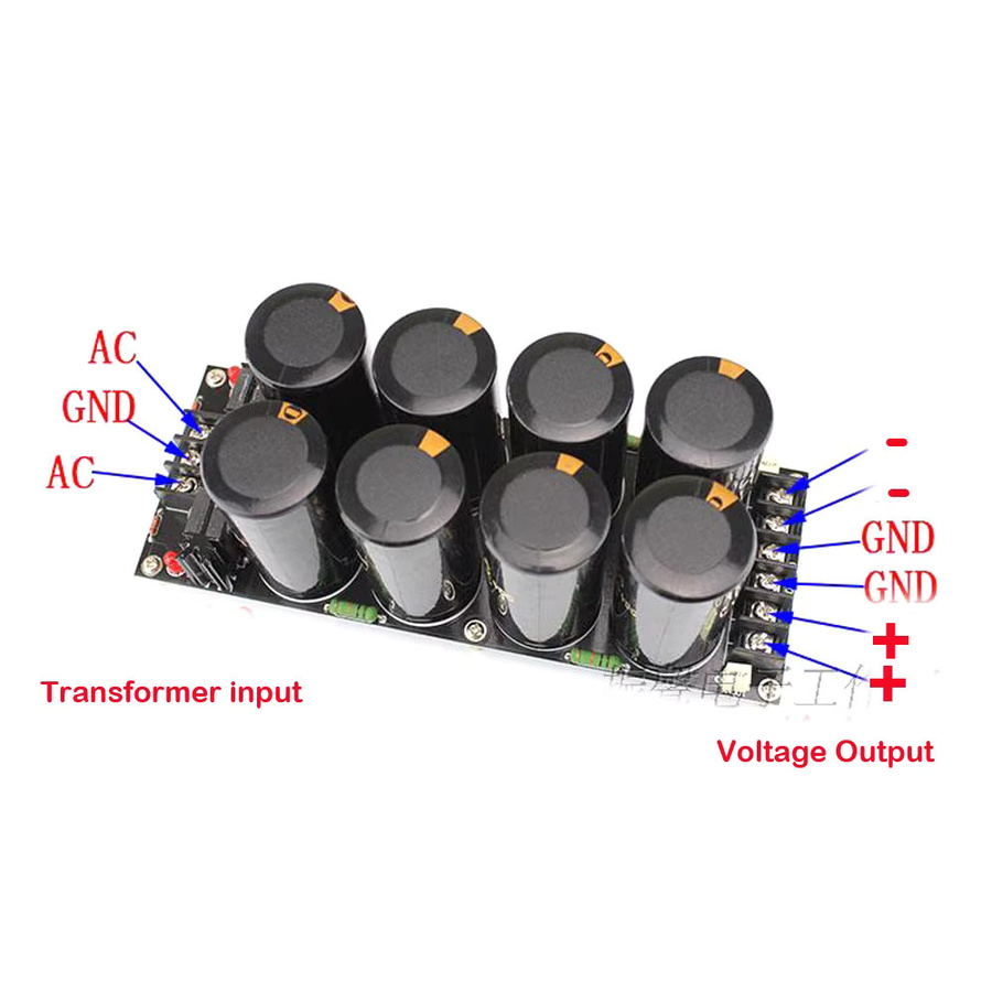 YJCO Schottky Gleichrichter Filter Board für Audio Verstärker 8x 10000uf 125V Schwarz - Bild 2