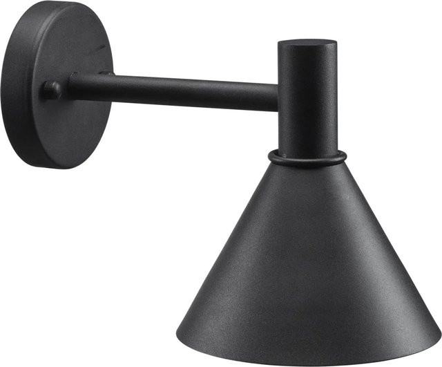 PR Home Mini Tripp Außenwandleuchte aus Metall in Schwarz, E27, IP44, B/H/T: 18 x 30 x 20 cm - Bild 1