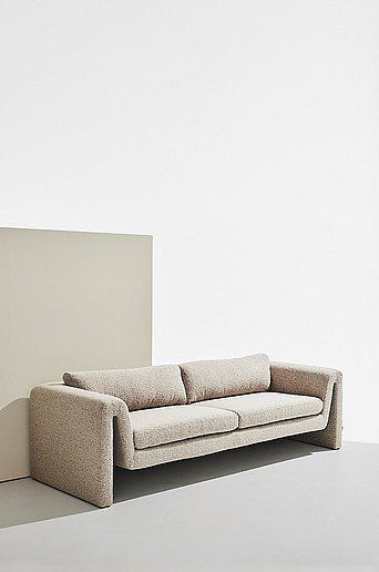 Mika Sofa in Beige mit Bouclé-Bezug und modernem Design - Bild 1
