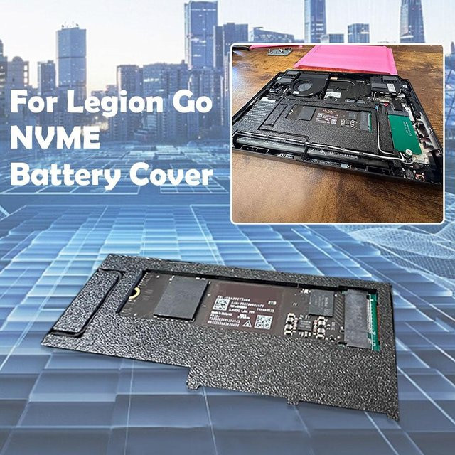 Lenovo Legion Go Ersatzteil Set mit NVMe M.2 SSD Board und Batterieschutz in Schwarz - Bild 1