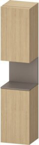 Duravit Hochschrank Qatego mit 2 Türen in Beige und Eiche Natur, Wandmontage, B/T/H: 40 x 36 x 176 cm - Bild 1