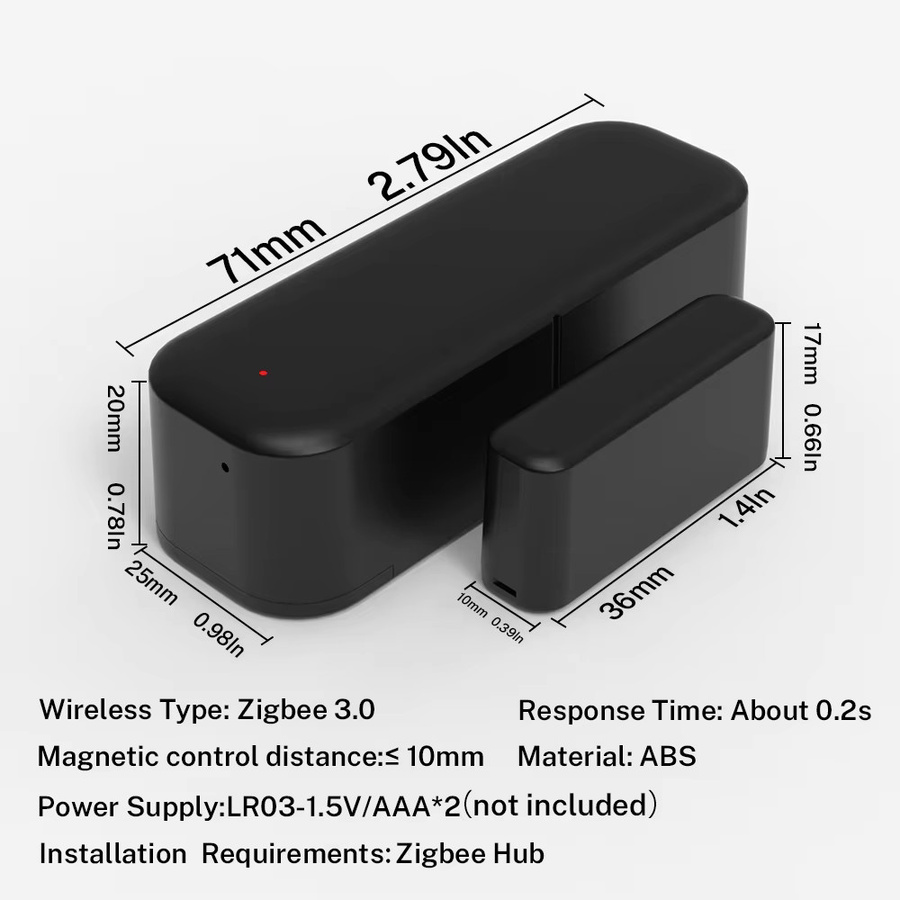 Tuya Zigbee 3.0 Tür- und Fenstersensor als Kontakt Sensor für dein Smart Home in Schwarz, kompatibel mit Alexa und der Smart Life App - Bild 6