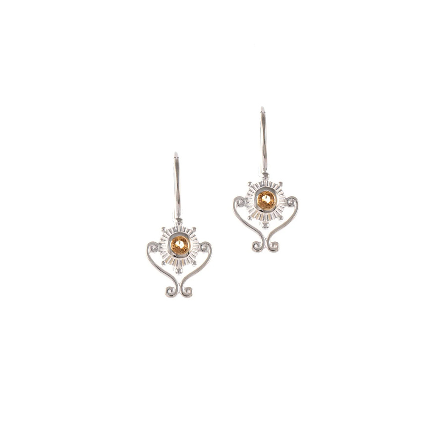 Ohrringe 925 Silber, Zirkonia, cognac, Damen - Bild 1