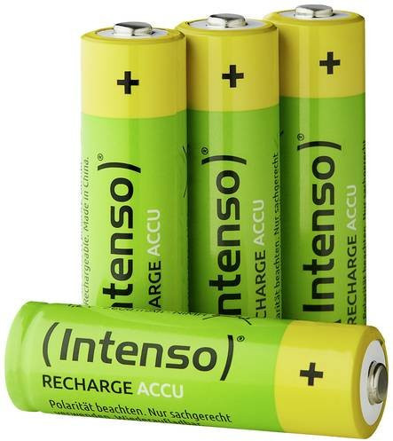 Intenso Mignon AA Akku NiMH 2600 mAh 1.2V, 4 Stück, Grün - Bild 1