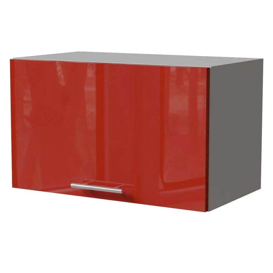Feldmann-Wohnen Klapphängeschrank Brerra W4B in Grau und Karminrot Hochglanz mit Gasdruckdämpfer, B/T/H: 60 x 32,5 x 36 cm - Bild 2