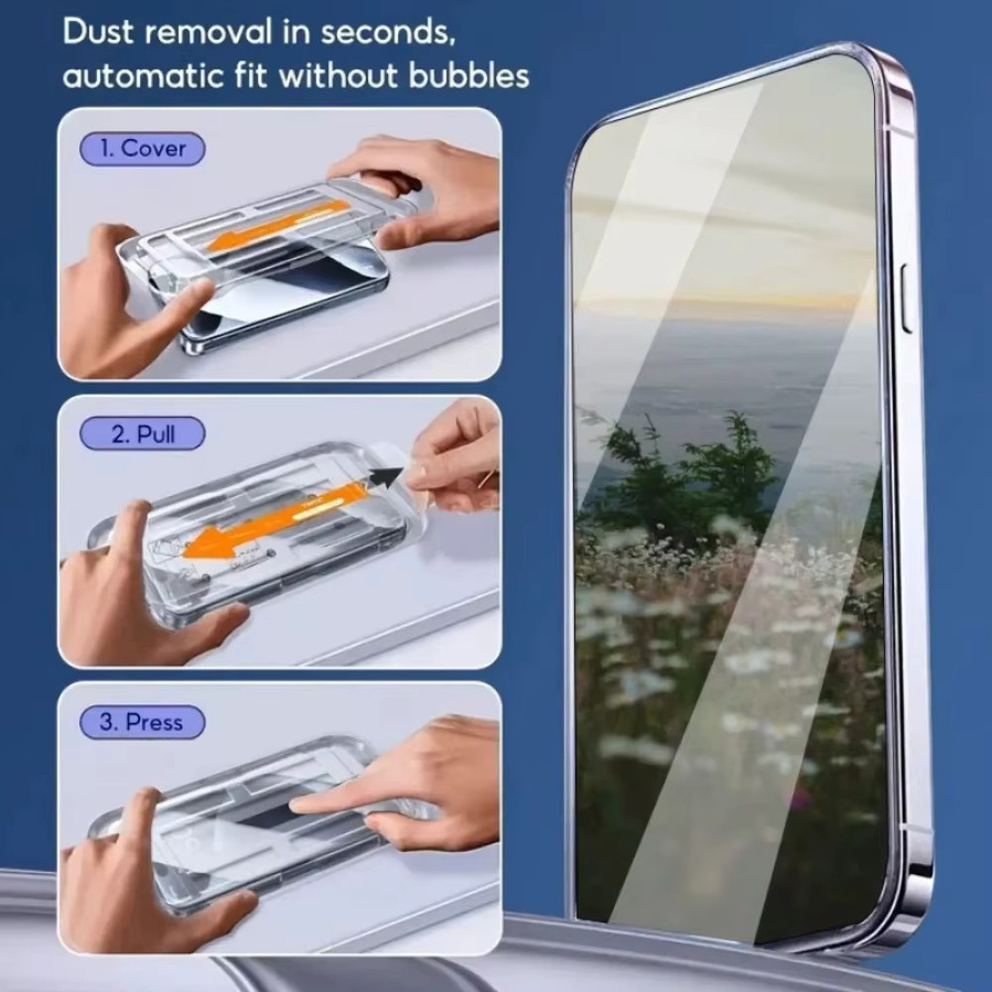 DIXSG 4-in-1 Ultra-Klarer Displayschutz für iPhone 17 16 15 14 13 12 11 Pro Max Plus Air Mini mit Ein-Klick-Installation, Transparent - Bild 4