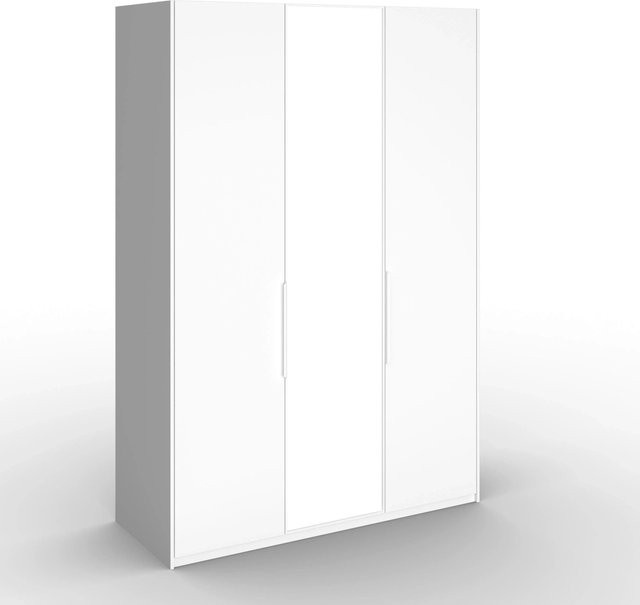 Bessagi Home Drehtürenschrank Alex Weiß modern mit Soft-Close-Türen und integrierten Schubladen, B/T/H: 151 x 60 x 223 cm - Bild 1