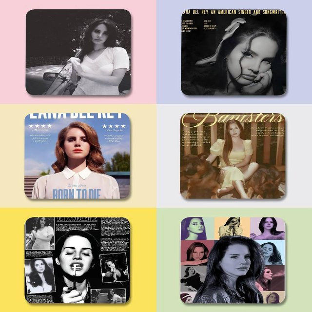 Rastar Lana Del Rey Hot Music Album Mauspad, quadratisch, multicolour - Bild 1