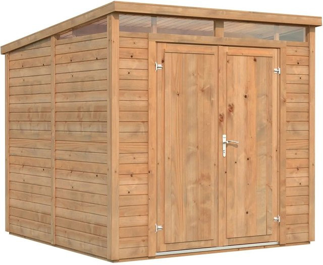 Palmako Holz-Gartenhaus Elias mit Pultdach in Braun, inkl. Boden, B/T/H: 228 x 221 x 220 cm - Bild 1