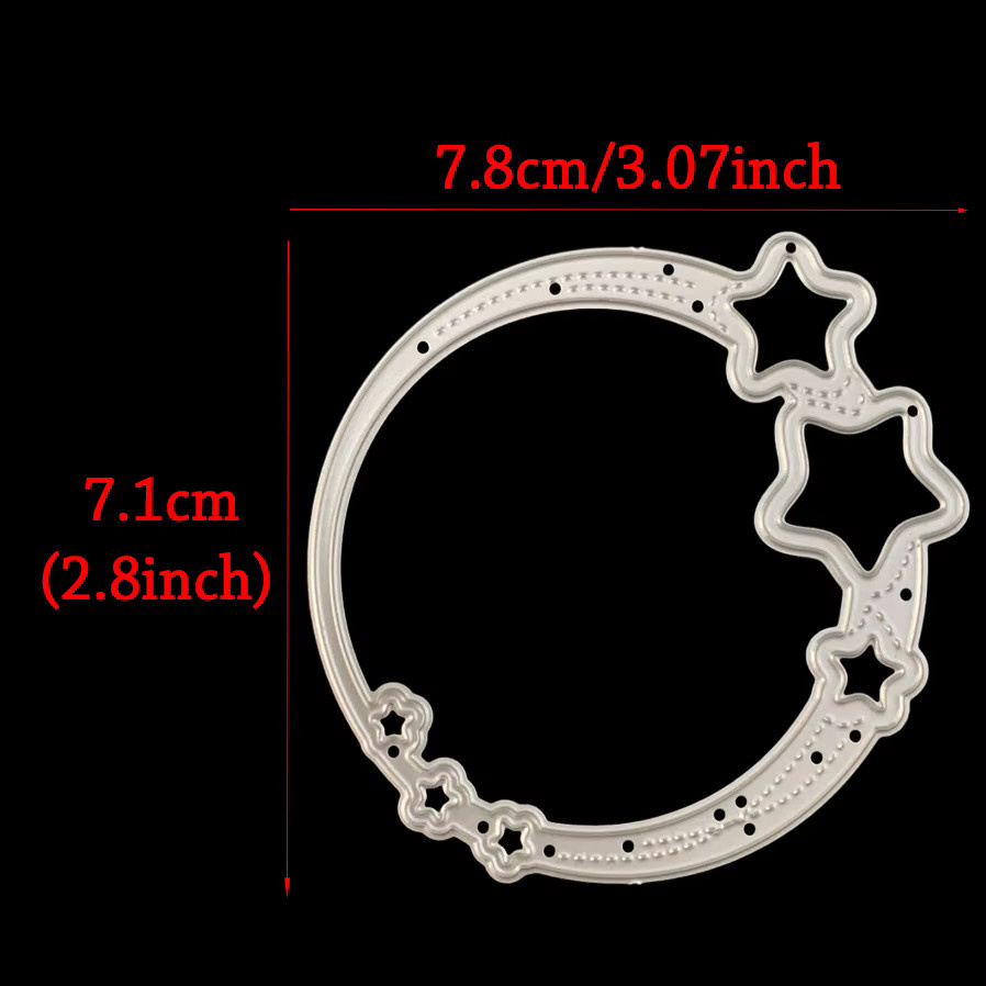 Metall Schneidestempel mit Stern und Kreis für DIY Scrapbooking und Bastelarbeiten - Bild 2