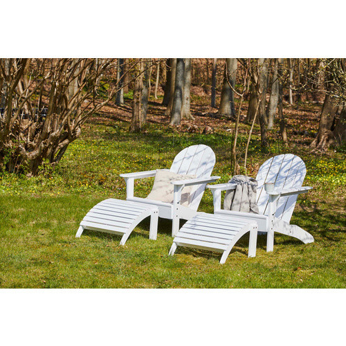 Cinas Adirondack Loungeset aus Mahogniholz, 2-teilig, Weiss - Bild 3