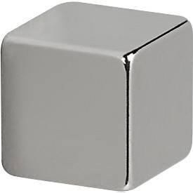 MAUL Neodym-Magnet Würfel in Silber, B/T/H: 2 x 2 x 2 cm - Bild 1