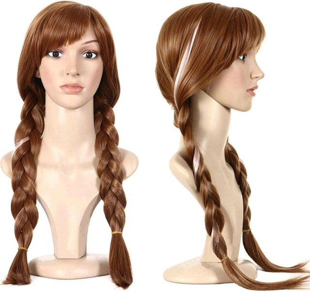 G&T Wig Zopf-Prinzessin-Perücke, braun, geflochten, Prinzessin - Bild 1