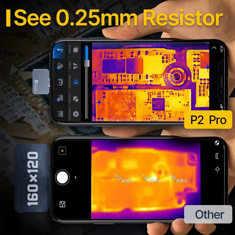 Thermal Master P2/P2Pro Infrarot-Wärmebildkamera für dein Smartphone in Schwarz mit 512 x 384 Auflösung und Wärmeerkennung bis 1112 ℉ - Bild 4