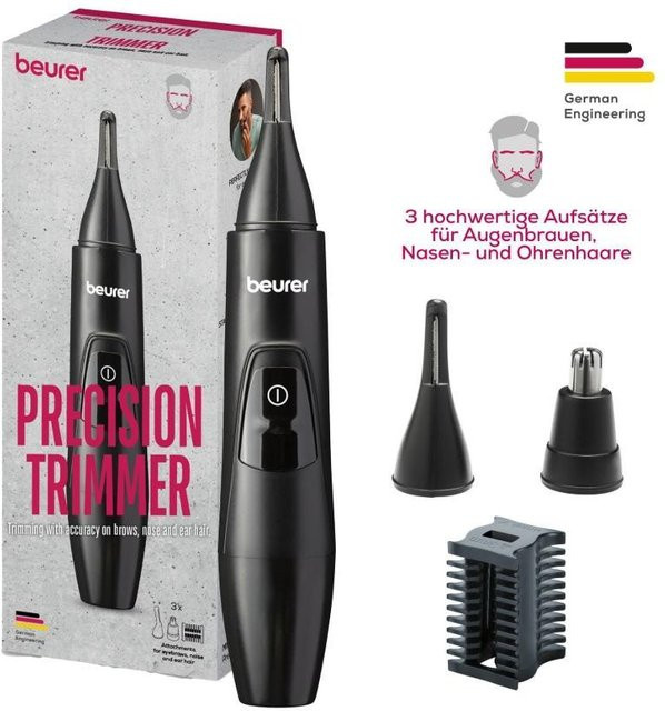 Beurer MN2X Präzisionstrimmer für Nase und Ohren, Schwarz, Unisex - Bild 2