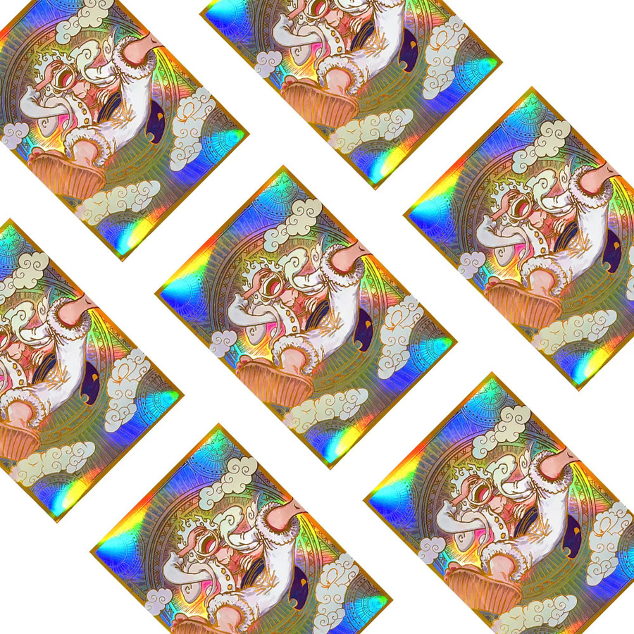 Bandai One Piece Ruffy Art, Kartenhüllen, 60-teiliges Set, holografisch - Bild 3