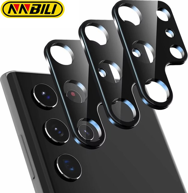 NNBILI 3er Set Kamera Schutz Glas für Samsung Galaxy S25 S24 S23 Ultra S22 S21 Plus und FE Kamera Objektiv Schutzfolie - Bild 1