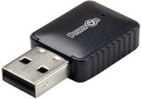 Inter-Tech DMG-07 WLAN-Adapter mit Dual-Band WiFi 5 und Bluetooth, USB-A, Schwarz - Bild 1