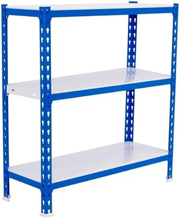 PROREGAL Schwerlastregal Baby Metal Shark aus Metall in Blau-Weiß, H x B x T: 90 x 90 x 40 cm
