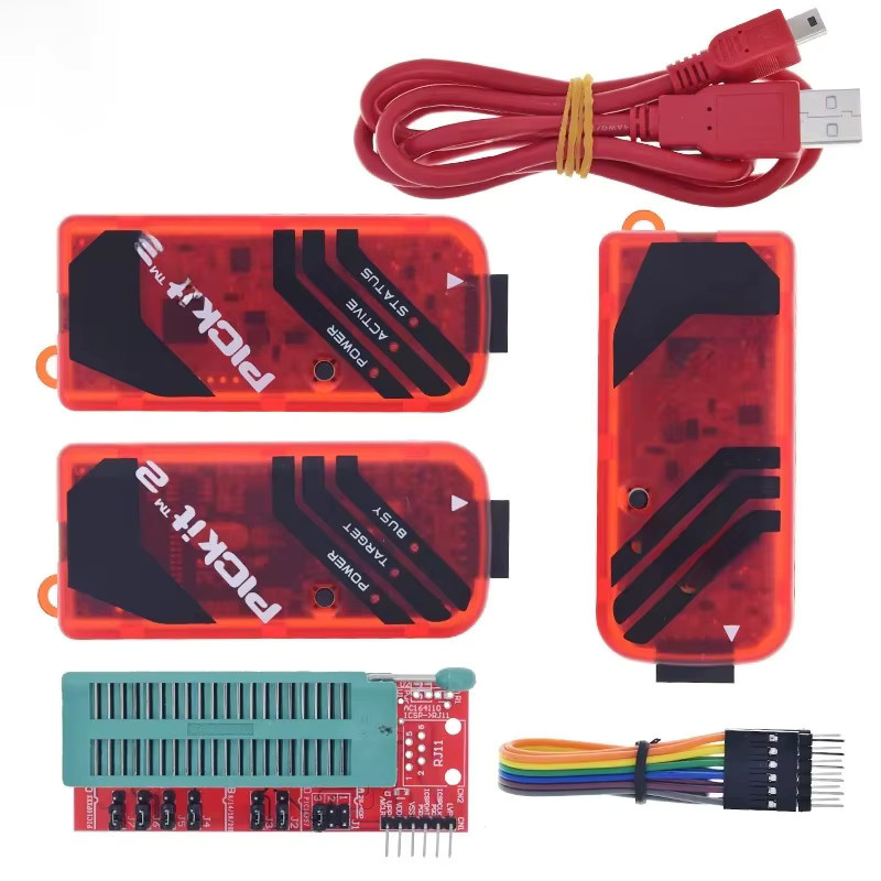 Universeller Programmieradapter-Sockel für PICKit2, PICKit3 und PICKit3.5 sowie PIC ICD2 in Rot - Bild 4