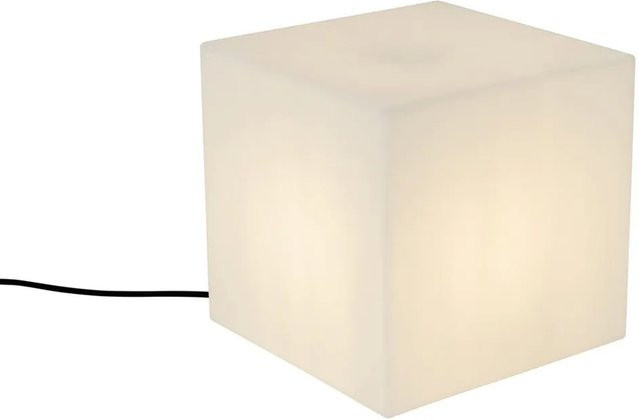 QAZQA Nura Moderne Außenleuchte Weiß Quadratisch IP44 dimmbar E27 - Bild 1