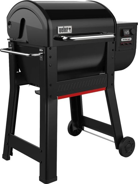 Weber Smoque Holzpelletsmoker in Schwarz mit App-Steuerung und Edelstahl-Details - Bild 1