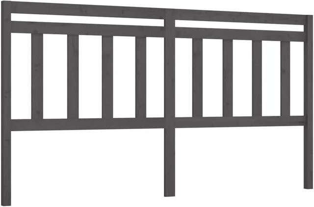 vidaXL Kopfteil aus Kiefer-Massivholz in Grau, B/H: 186 x 100 cm, Tiefe: 4 cm - Bild 1