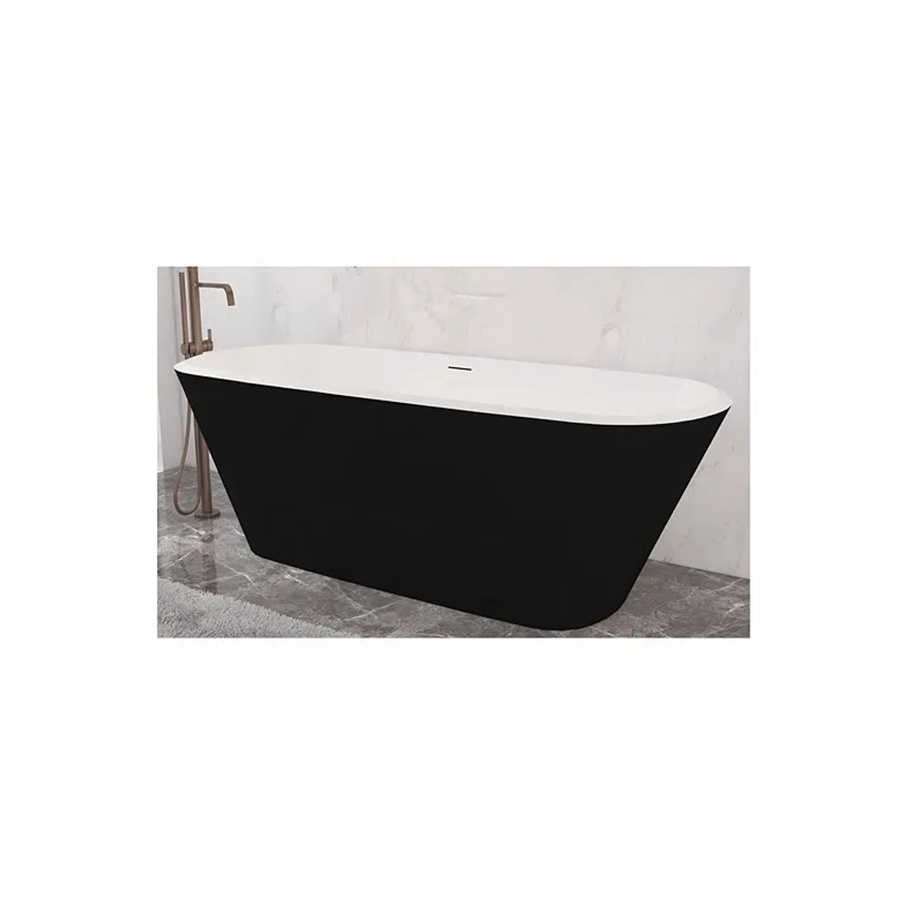 Duschparadies Freistehende Acrylbadewanne Oval mit Siphon B/T/H: 170 x 78 x 60 cm - Bild 2