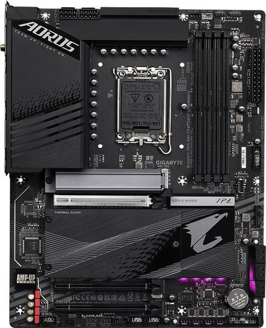 Gigabyte AORUS Z790 ELITE AX Mainboard ATX LGA1700 Z790 DDR5 Wi-Fi Bluetooth Schwarz - Bild 2