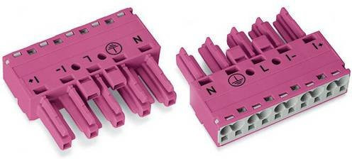 WAGO 770-285/080-000 WINSTA MIDI Steckverbinder Buchse gerade, 5-polig, 25A, Pink, 50 Stück - Bild 1