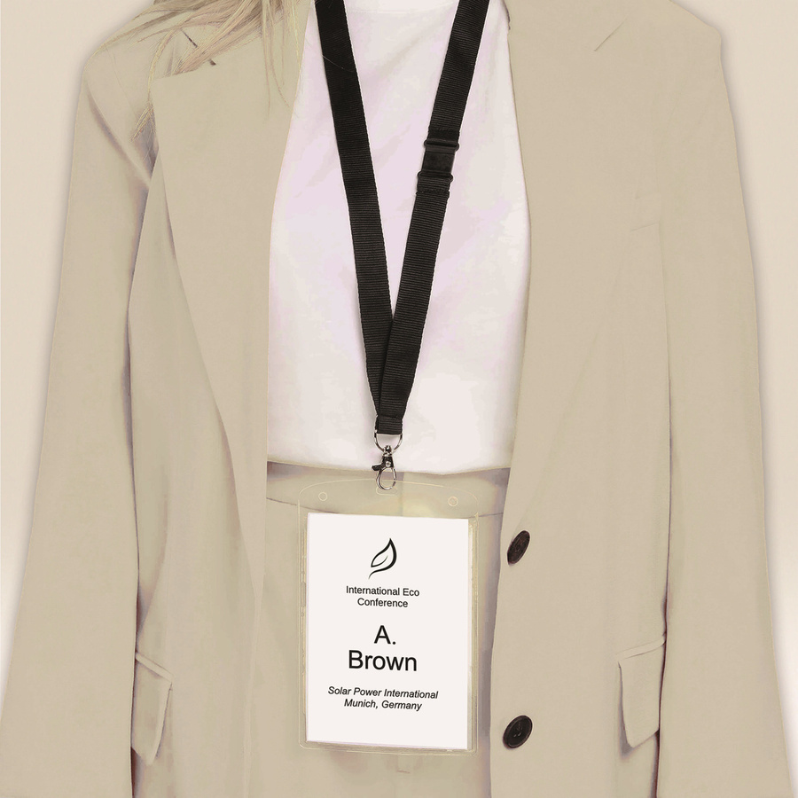 Avery Zweckform Namensschild XL Multipurpose aus Kunststoff in Transparent und Weiß, Format A6 - Bild 2