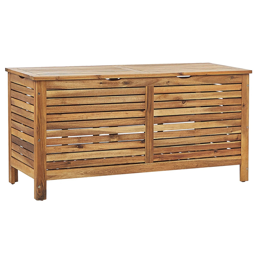 Beliani Truhe RIVIERA aus Akazienholz in Braun, B/T/H: 130 x 48 x 64 cm - Bild 2