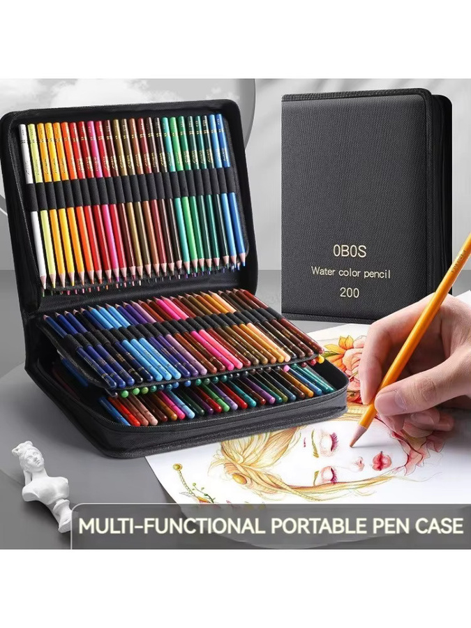 Professionelles Aquarell-Ölstifte Set mit Aufbewahrungstasche in 48 bis 200 Farben für Kunstbedarf - Bild 7