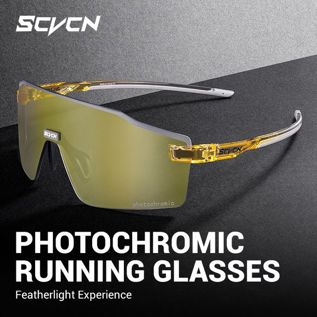 SCVCN Sportsonnenbrille, Photochrome, Vollrand, Unisex, TR90 - Bild 1