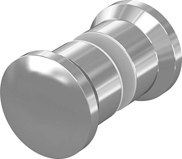 baliv Dusch-Handgriff Rund aus Metall in Chrom-Optik Silber - Bild 1