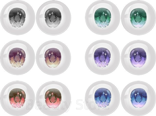 MSCHENGDORIS Glas-Puppenaugen-Chips, Puppenzubehör, 12-teiliges Set - Bild 1