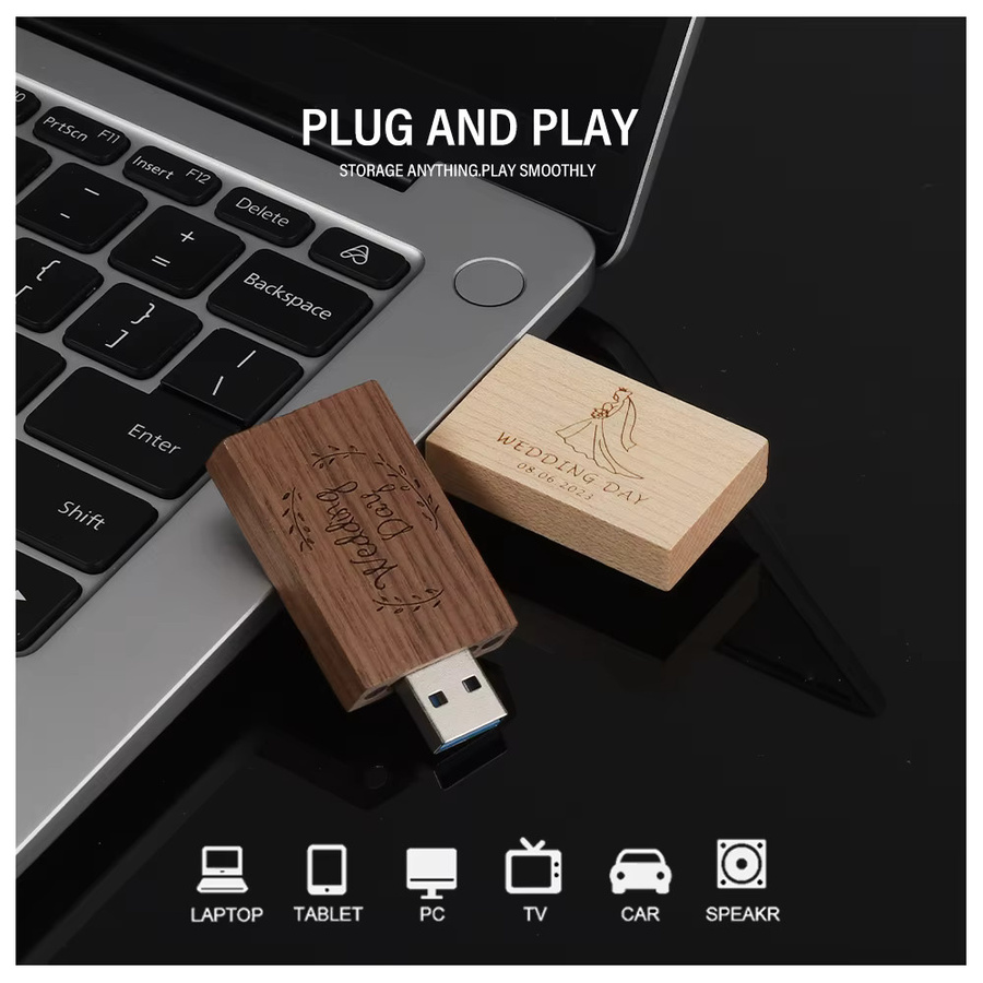 JASTER Holz USB 3.0 Flash-Laufwerk in Braun - Bild 3