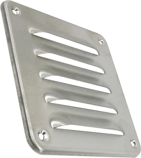 Häusler Edelstahl Lüftungsgitter LG-1212 L Lamellengitter Abluftgitter Silber B/H: 11,5 x 11,5 cm - Bild 1