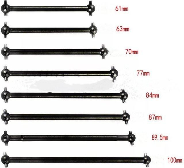 HSP RC Metal Dogbone Drive Shaft 1/10 silver - Bild 1