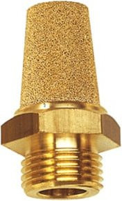 Riegler Sinterbronce-Schalldämpfer aus Messing in Gold mit M5 Gewinde und SW 9 - Bild 1