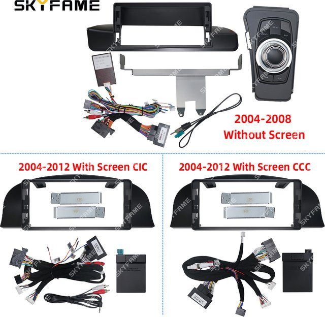 SKYFAME Rahmen-Fascia-Adapter mit Canbus Box für Android Radio, 9/12,3 Zoll, Schwarz, Einbausatz für BMW 3er Serie E90 E91 E92 E93 M3 - Bild 1