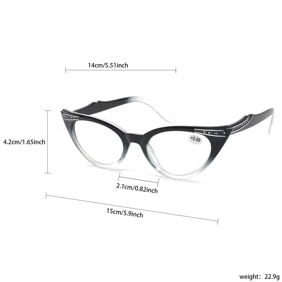 Seemfly Lesebrille Cat Eye, Kunststoff, multicolour, Damen - Bild 2