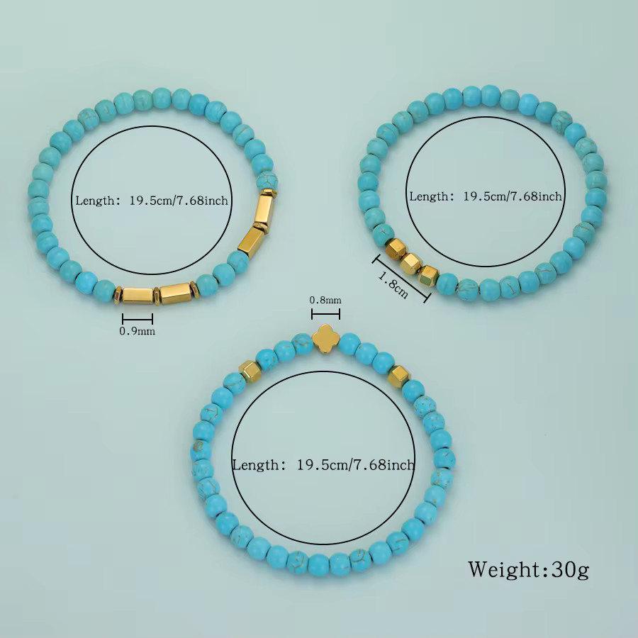 Noter Armband Set, Gold, Hämatit, Herren - Bild 2