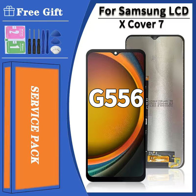 Samsung XCover7 LCD Display mit Touchscreen Digitizer und Abdeckung in Schwarz, 6.6 Zoll - Bild 1