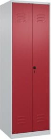 C+P Spind Classic PLUS Schwarz-Weiß mit 2 Abteilen, Sicherheits-Drehriegel 7035/3003, H x B x T: 185 x 60 x 50 cm - Bild 1
