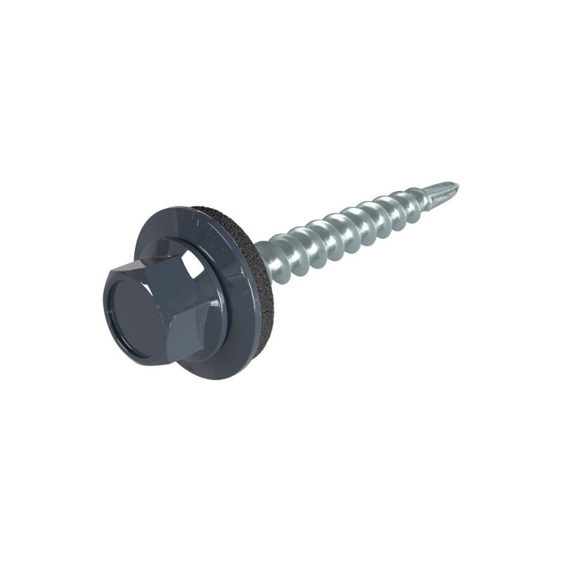 Friedrich von Lien AG Sechskant Systemschrauben aus Stahl, verzinkt, für Holzunterkonstruktionen, 100 Stück, Durchmesser: 4,8 mm, Länge: 35 mm - Bild 1