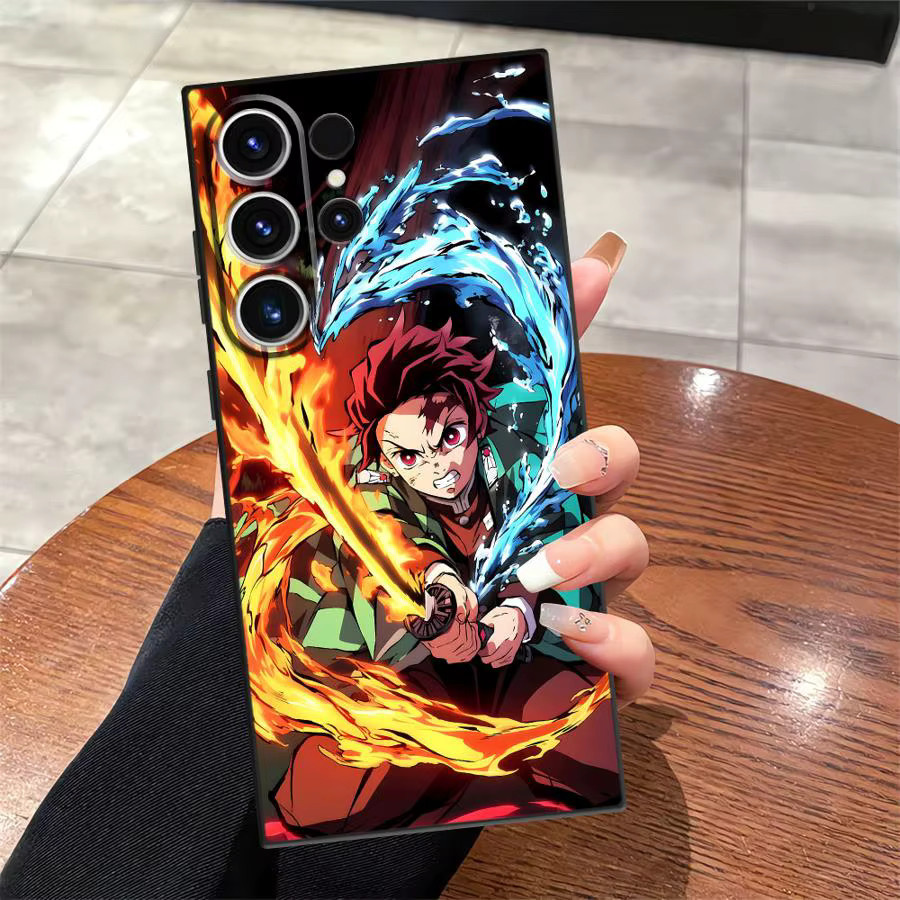 Samsung Galaxy Schutzhülle Soft Phone Cover Anime D-Demon S-Slayer in Schwarz und Multicolour für Galaxy S25 Edge, S23 Ultra, S24 Plus, S21 FE und S20 - Bild 2