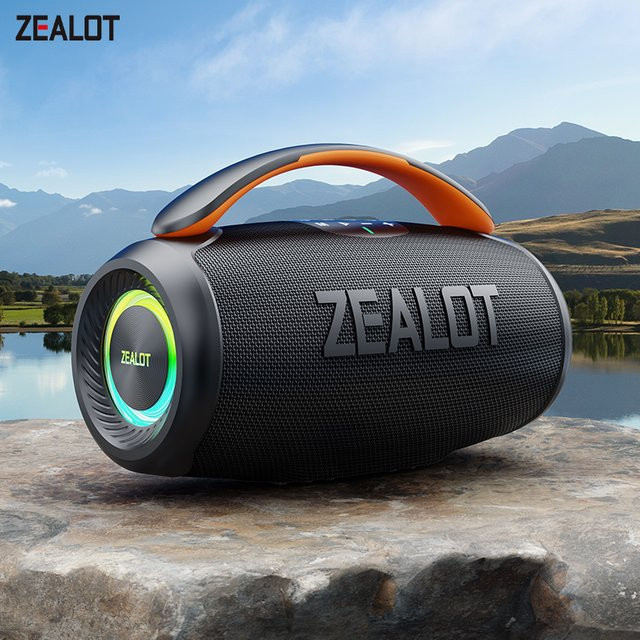 Zealot P11 Bluetooth-Lautsprecher in Schwarz mit 50 W Stereo-Sound und steuerbarer Beleuchtung - Bild 1