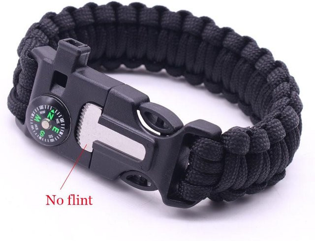 Fashion Maker 2 Paracord Survival Armband, Kunststoff, Schwarz, Unisex - Bild 1